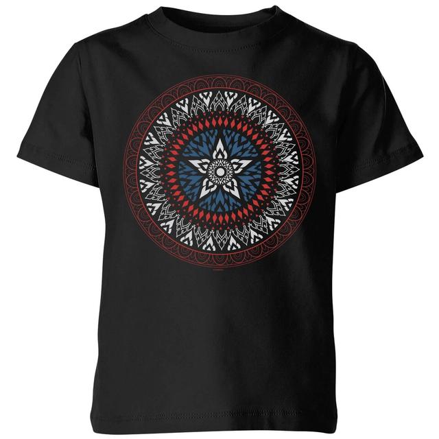 Marvel Captain America Oriental Shield Kids' T-Shirt - Black - 5-6 Years - Black on Productcaster.