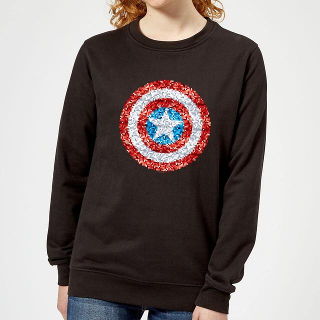 Sudadera Capitán América Pixelated Shield para mujer - Negro - M on Productcaster.