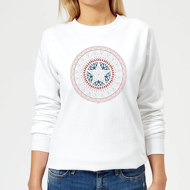 Sudadera Capitán América Oriental Shield para mujer de Marvel - Blanco - L on Productcaster.