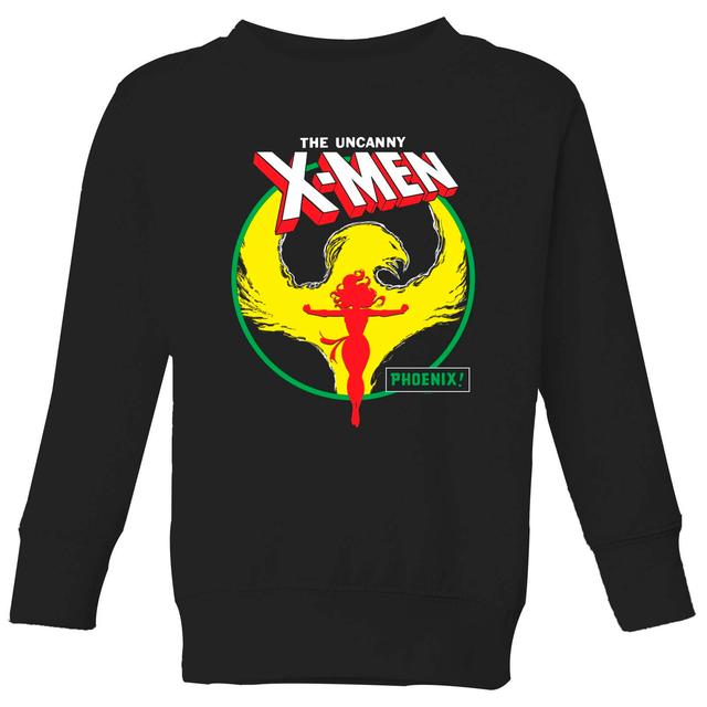 X-Men Dark Phoenix Circle Kids' Sweatshirt - Black - 5-6 år on Productcaster.