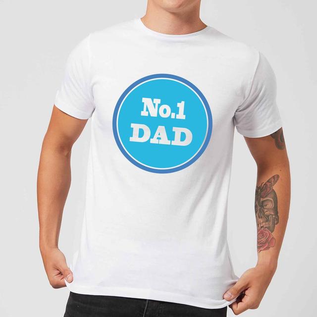 No. 1 Dad Men's T-Shirt - White - L - Weiß on Productcaster.