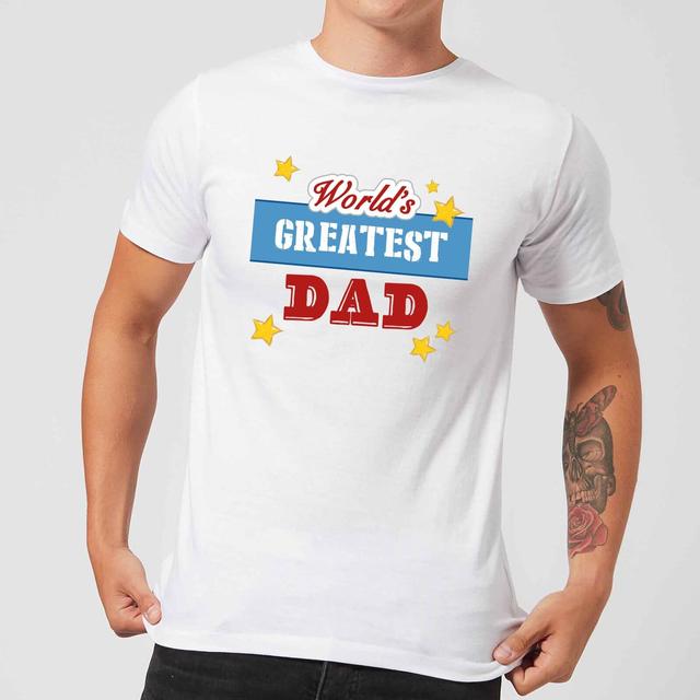 World's Greatest Dad Men's T-Shirt - White - XXL - White on Productcaster.