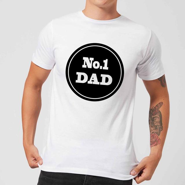 No.1 Dad Men's T-Shirt - White - S - Weiß on Productcaster.