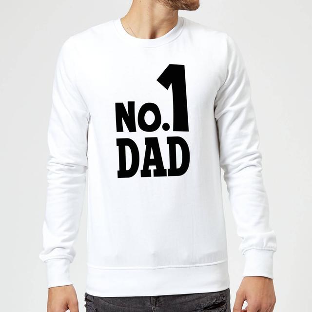 No. 1 Dad Sweatshirt - White - L - Weiß on Productcaster.