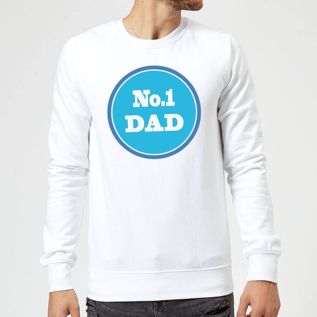 No. 1 Dad Sweatshirt - White - M - Weiß on Productcaster.