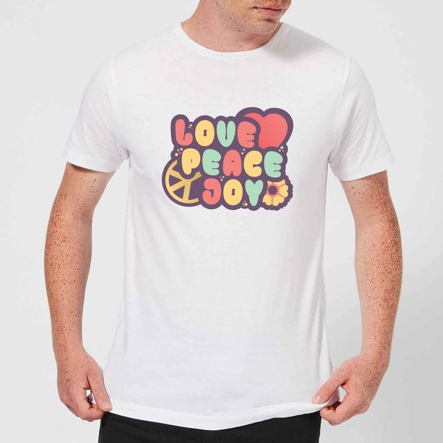 Love Peace Joy Men's T-Shirt - White - XXL - White on Productcaster.