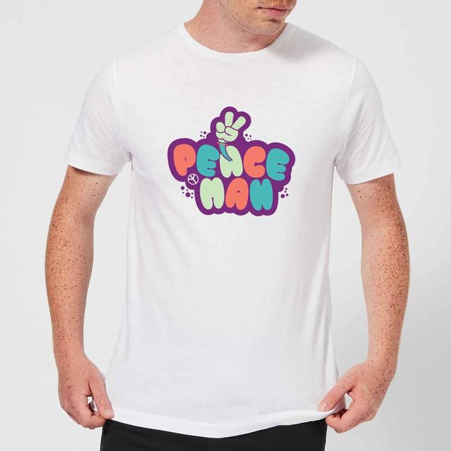 Peace Man Men's T-Shirt - White - L - White on Productcaster.