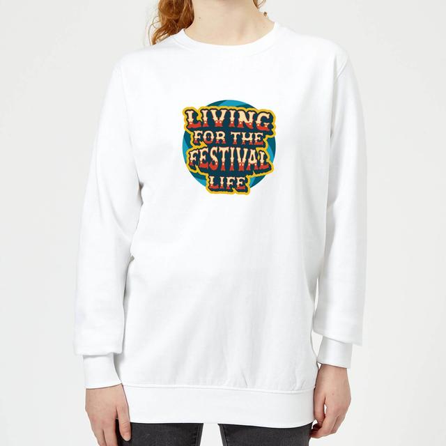 Living For The Festival Life Women's Sweatshirt - White - XL - Weiß on Productcaster.