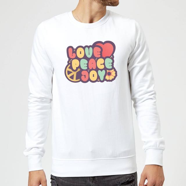 Love Peace Joy Sweatshirt - White - L - Weiß on Productcaster.