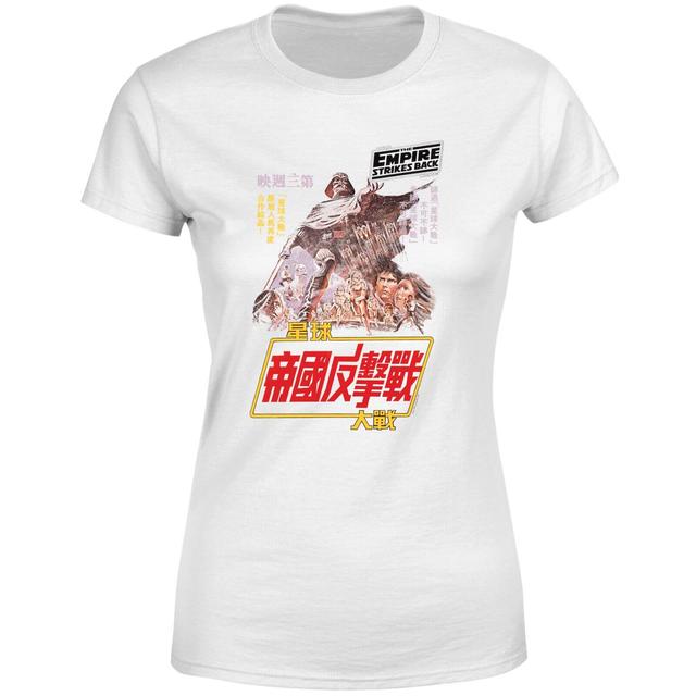 Star Wars Empire Strikes Back Kanji Poster Damen T-Shirt - Weiß - M on Productcaster.