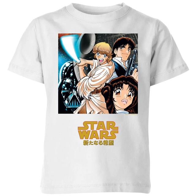 Star Wars Manga Style kinder t-shirt - Wit - 98/104 (3-4 jaar) - Wit on Productcaster.