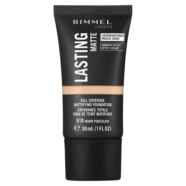 Rimmel London Lasting Matte Foundation 30ml (Various Shades) - 010 Warm Porcelain on Productcaster.