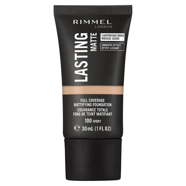 Rimmel London Lasting Matte Foundation 30ml (Various Shades) - 100 Ivory on Productcaster.