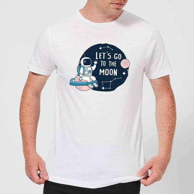 Let's Go To The Moon Men's T-Shirt - White - S - Weiß on Productcaster.