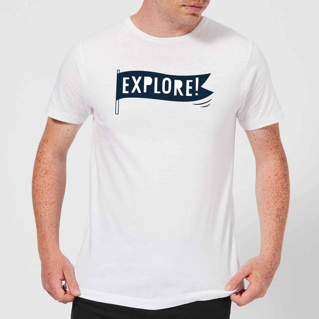 Explore! Men's T-Shirt - White - XL - Weiß on Productcaster.