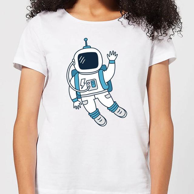 Astronaut Waving Women's T-Shirt - White - S - White on Productcaster.