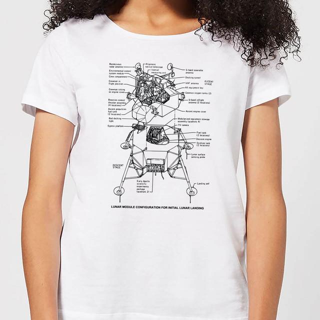 Lunar Schematic Women's T-Shirt - White - XL - Weiß on Productcaster.