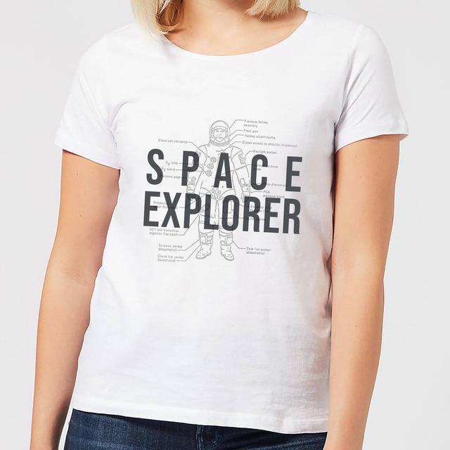 Space Explorer Schematic Women's T-Shirt - White - L - Weiß on Productcaster.