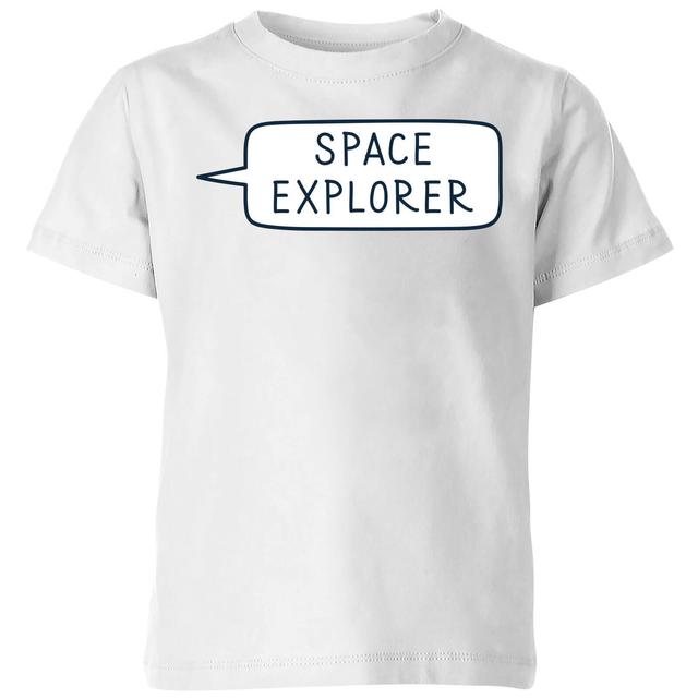 Space Explorer Kids' T-Shirt - White - 7-8 Years - White on Productcaster.