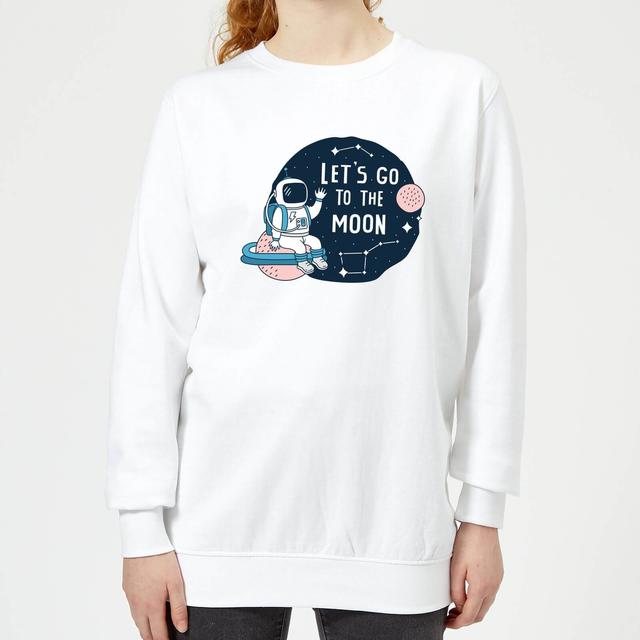 Let's Go To The Moon Women's Sweatshirt - White - L - Weiß on Productcaster.