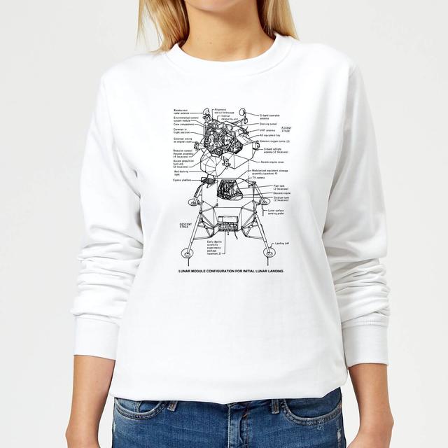 Lunar Schematic Women's Sweatshirt - White - M - Weiß on Productcaster.