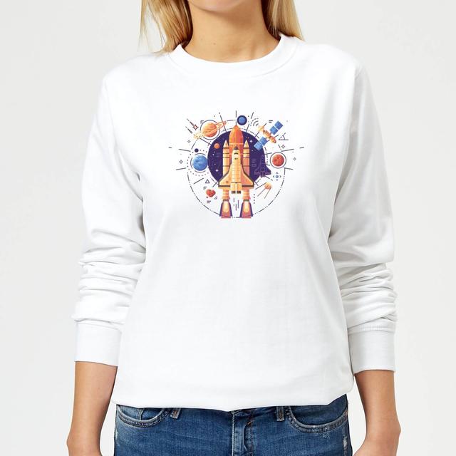 Blast Off Women's Sweatshirt - White - XL on Productcaster.