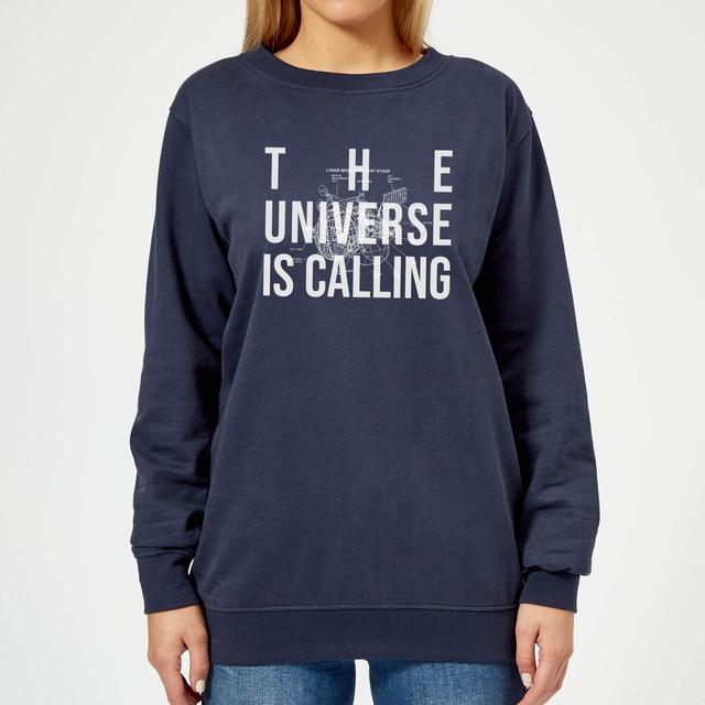 The Universe Is Calling Schematic Women's Sweatshirt - Navy - L - Marineblau on Productcaster.