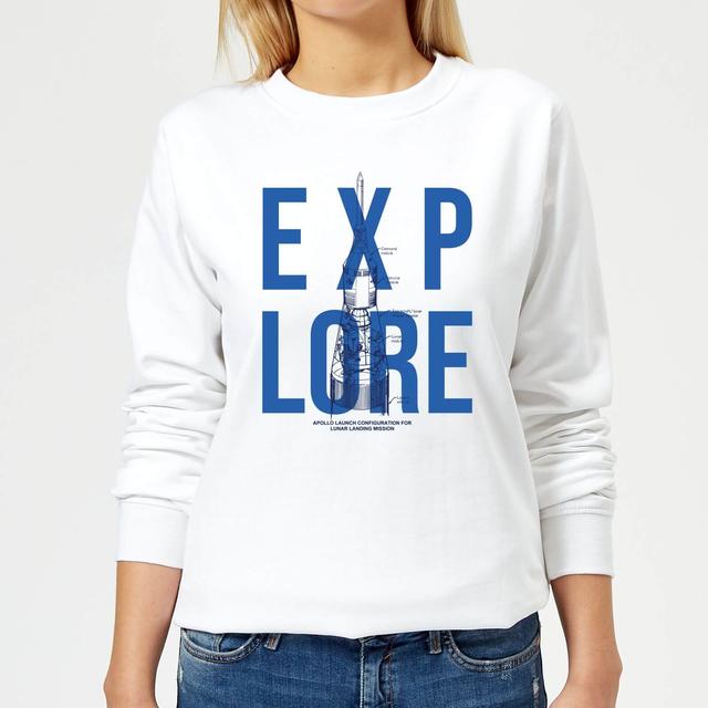 Explore Schematic Women's Sweatshirt - White - XS - Weiß on Productcaster.