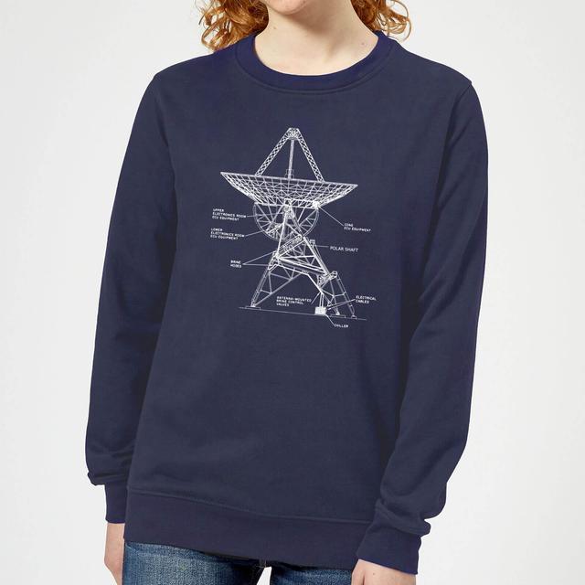 Satellite Schematic Women's Sweatshirt - Navy - S - Marineblau on Productcaster.