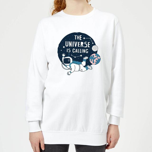 The Universe Is Calling Women's Sweatshirt - White - XS - Weiß on Productcaster.