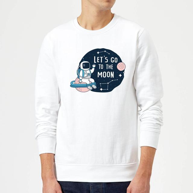 Let's Go To The Moon Sweatshirt - White - M - White on Productcaster.