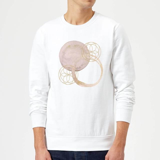 Watercolour Swirls Sweatshirt - White - L - Weiß on Productcaster.