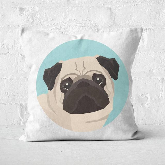 Pug Square Cushion - 40x40cm - Soft Touch on Productcaster.