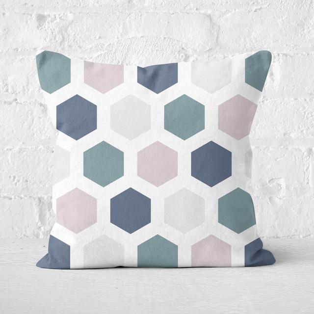 Hexagons Square Cushion - 40x40cm - Soft Touch on Productcaster.