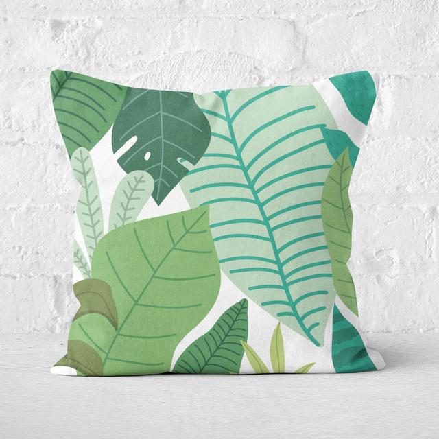 Leafy Pattern Square Cushion - 40x40cm - Soft Touch on Productcaster.