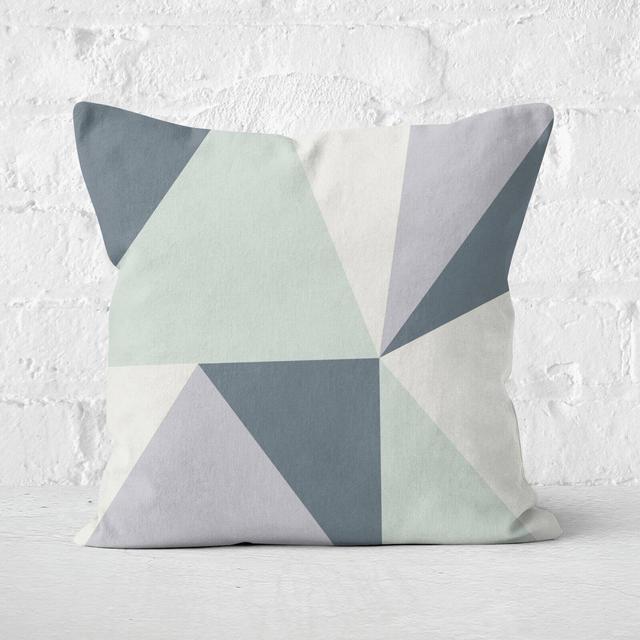 Grey Geometric Shapes Square Cushion - 40x40cm - Soft Touch on Productcaster.