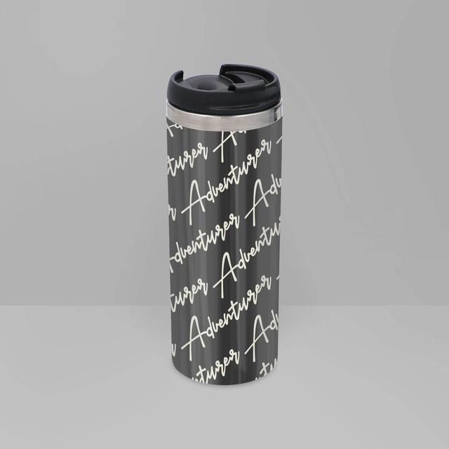 Adventurer - Masculine Stainless Steel Travel Mug - Metallic Finish on Productcaster.