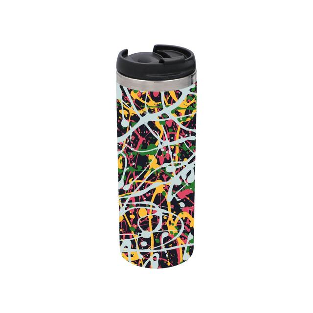 Splatter Pattern Stainless Steel Thermo Travel Mug on Productcaster.