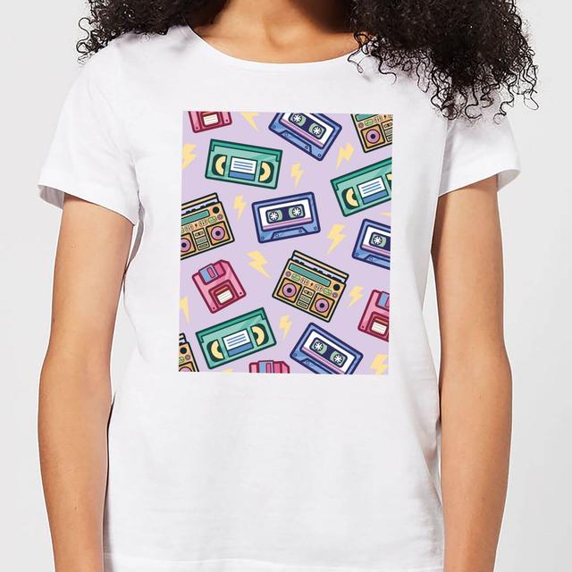 90's Product Scattered Pattern Women's T-Shirt - White - L - White on Productcaster.