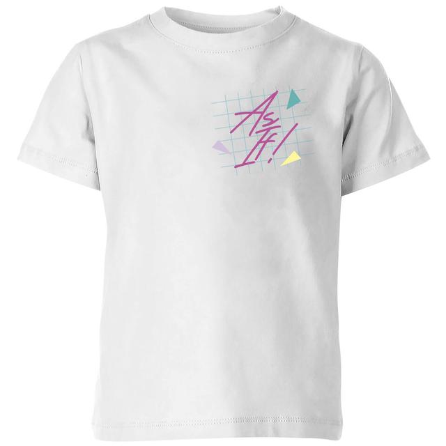 As If! Pocket Print Kids' T-Shirt - White - 5-6 Jahre - Weiß on Productcaster.