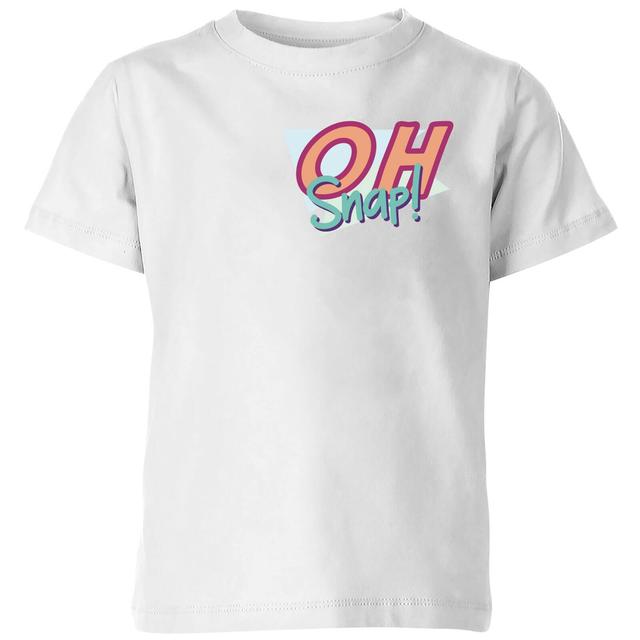 Oh Snap! Pocket Print Kids' T-Shirt - White - 5-6 Jahre - Weiß on Productcaster.