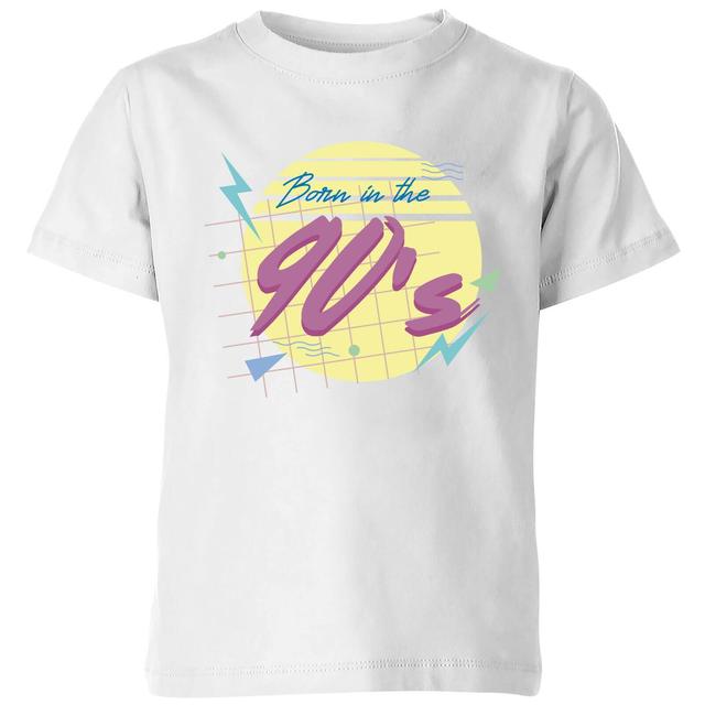 Born In The 90's Kids' T-Shirt - White - 5-6 Jahre - Weiß on Productcaster.