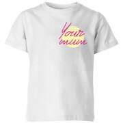 Your Mum Pocket Print Kids' T-Shirt - White - 11-12 Jahre - Weiß on Productcaster.