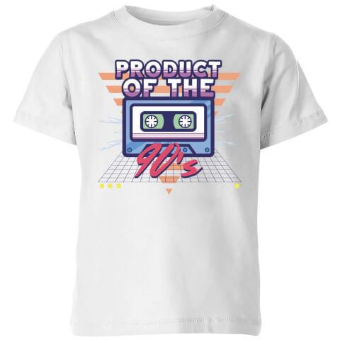 Product Of The 90's Cassette Tape Kids' T-Shirt - White - 5-6 Jahre - Weiß on Productcaster.