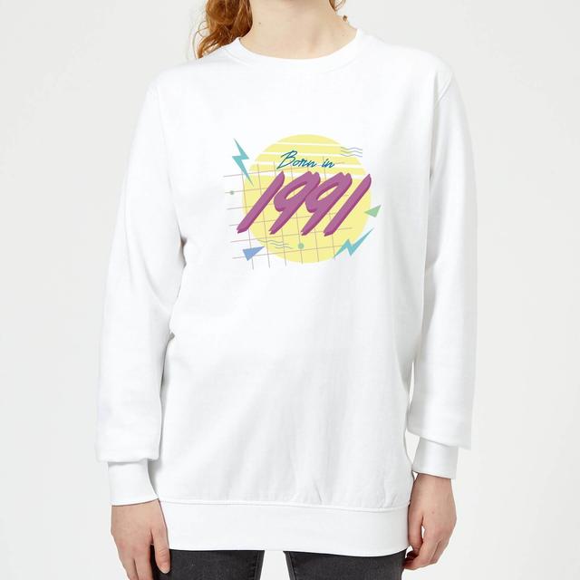 Born In 1991 Women's Sweatshirt - White - S - White on Productcaster.