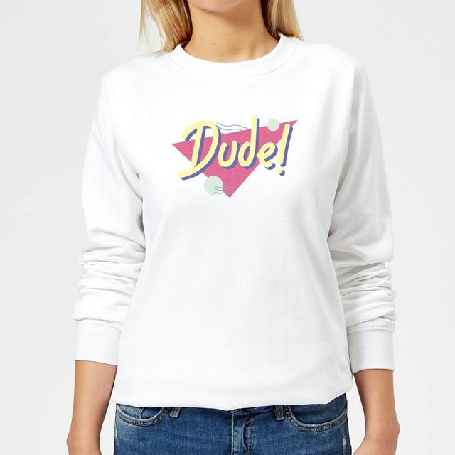 Dude! Women's Sweatshirt - White - M - Weiß on Productcaster.