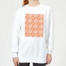 Boombox Pattern Orange Women's Sweatshirt - White - XS - White on Productcaster.