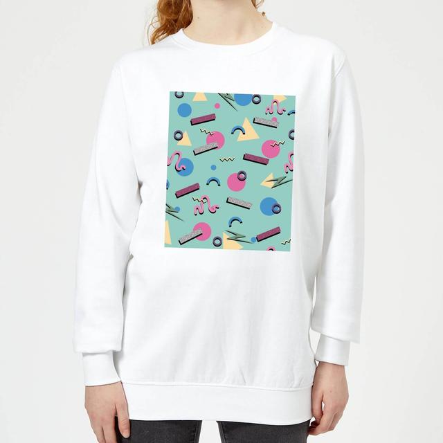 90's Funky Pattern Women's Sweatshirt - White - XL - Weiß on Productcaster.