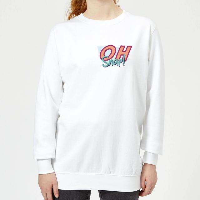 Oh Snap! Pocket Print Women's Sweatshirt - White - XS - White on Productcaster.