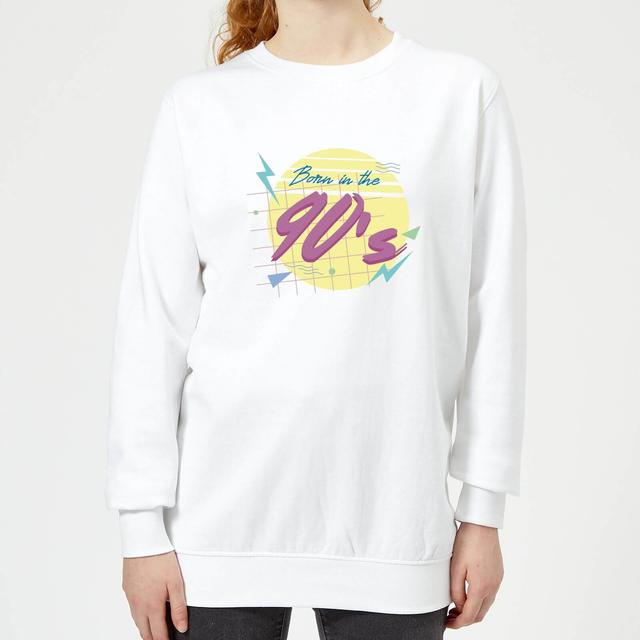 Born In The 90's Women's Sweatshirt - White - XL - Weiß on Productcaster.